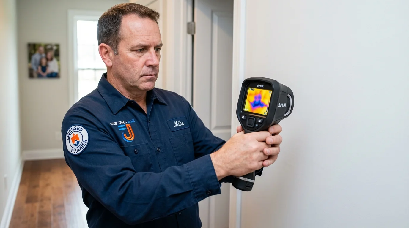 Thermal imaging leak detection by Johns Plumbing LLC in Wyckoff